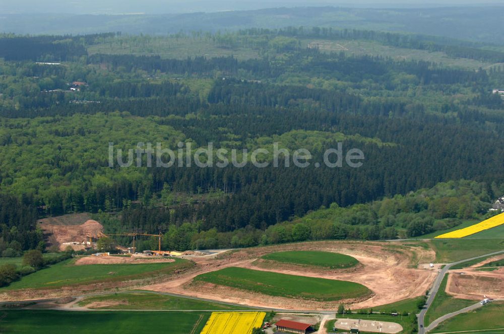 Hessisch Lichtenau aus der Vogelperspektive: Neubau der Autobahn A44 nördlich von Hessisch Lichtenau