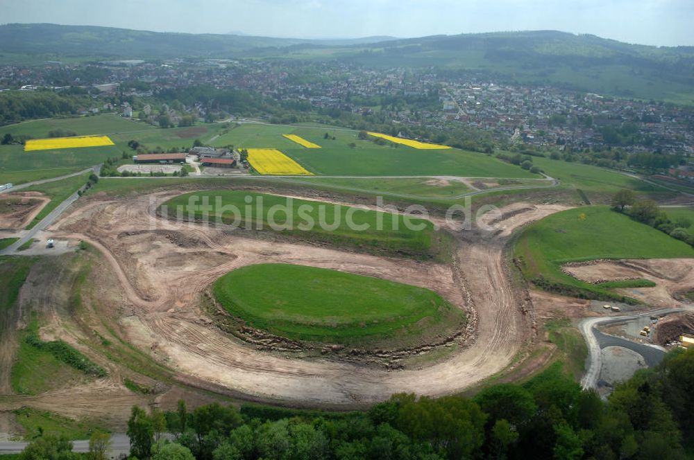 Luftaufnahme Hessisch Lichtenau - Neubau der Autobahn A44 nördlich von Hessisch Lichtenau