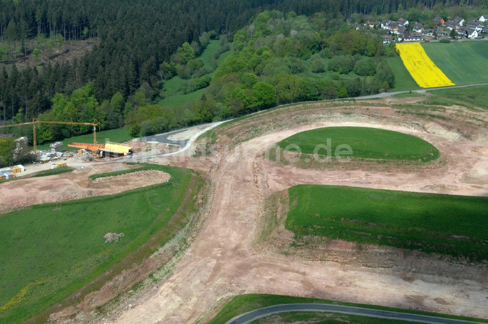 Hessisch Lichtenau aus der Vogelperspektive: Neubau der Autobahn A44 nördlich von Hessisch Lichtenau