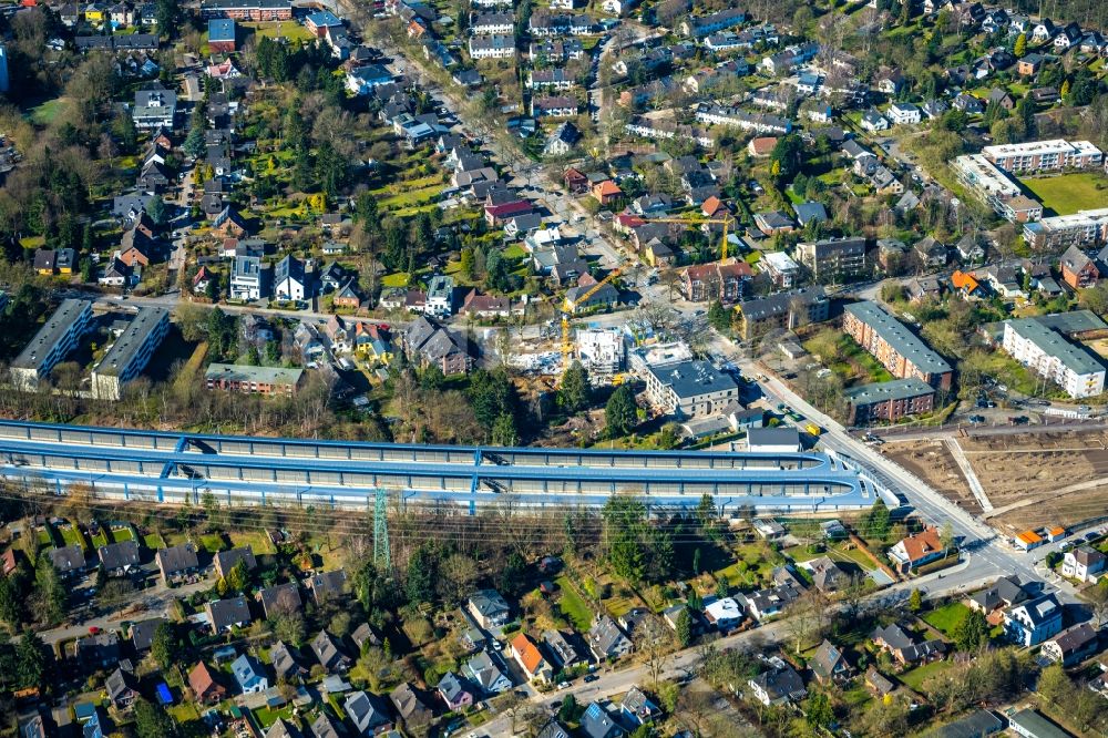 Hamburg aus der Vogelperspektive: Neubau des Autobahn- Tunnelbauwerk der BAB A7 Hamburger Deckel im Ortsteil Schnelsen in Hamburg, Deutschland