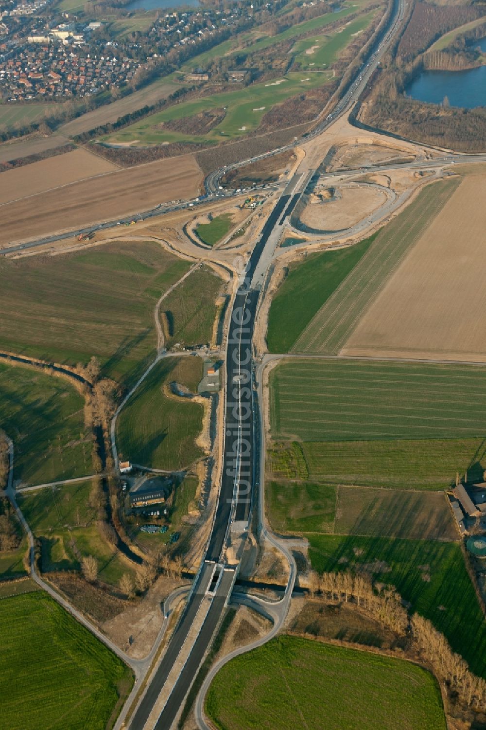 Luftbild Duisburg - Neubau des Autobahnkreuzes Duisburg-Süd in Duisburg im Bundesland Nordrhein-Westfalen