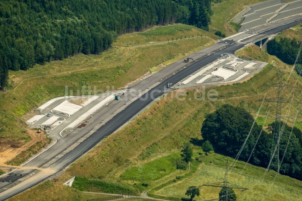 Luftaufnahme Bestwig - Neubau- Baustelle Der Autobahn- Raststätte Und ...