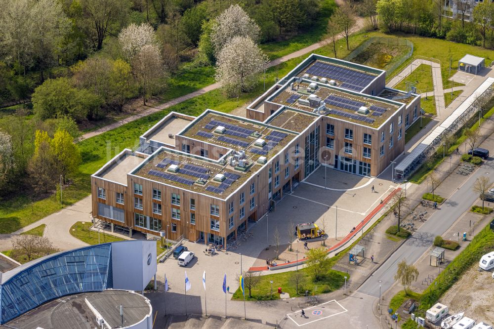 Luftaufnahme Witten - Neubau- Baustelle des Erweiterungsbaus der Universität Witten-Herdecke in Witten im Bundesland Nordrhein-Westfalen, Deutschland