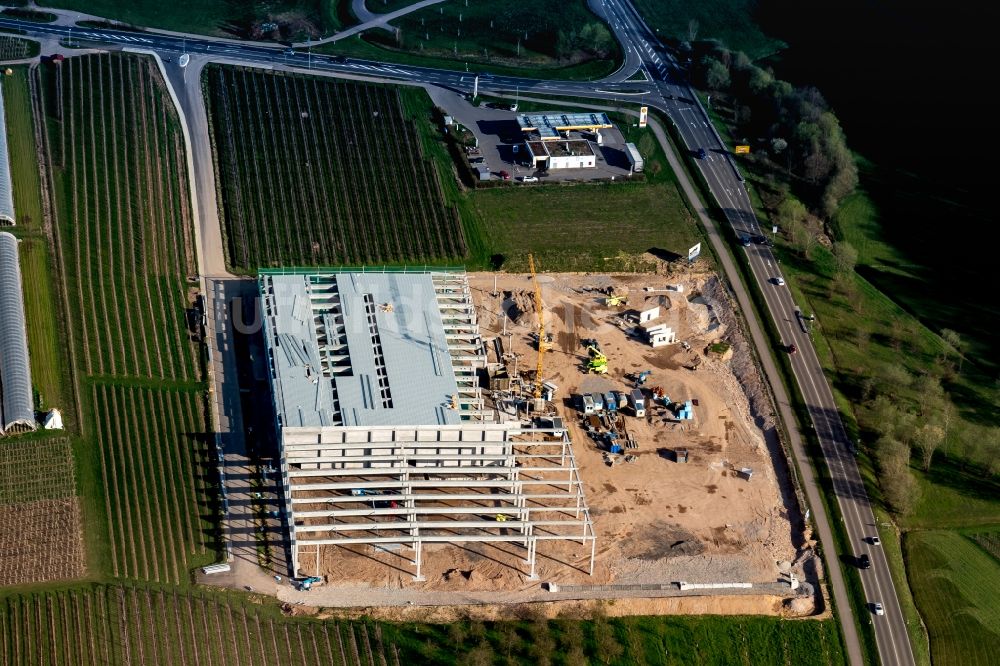 Luftaufnahme Oberkirch - Neubau- Baustelle im Gewerbegebiet Bei Oberkirch in Oberkirch im Bundesland Baden-Württemberg, Deutschland