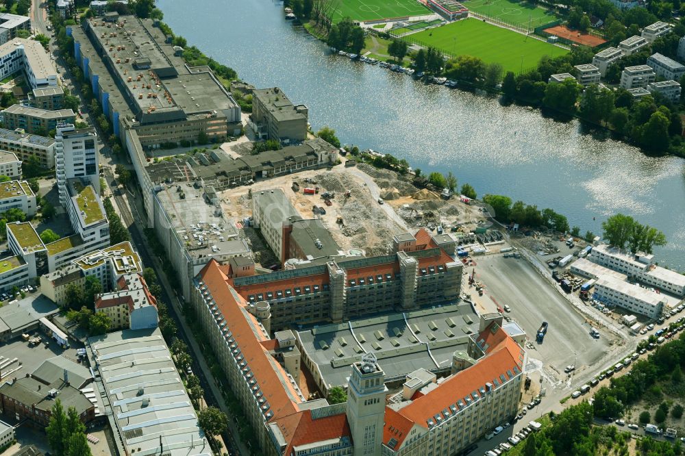 Luftbild Berlin - Neubau- Baustelle im Gewerbegebiet BE-U in Berlin, Deutschland