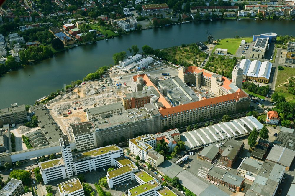 Luftbild Berlin - Neubau- Baustelle im Gewerbegebiet BE-U in Berlin, Deutschland