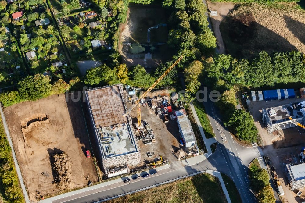 Luftbild Kiel - Neubau- Baustelle im Gewerbegebiet Boelckestraße in Kiel im Bundesland Schleswig-Holstein, Deutschland