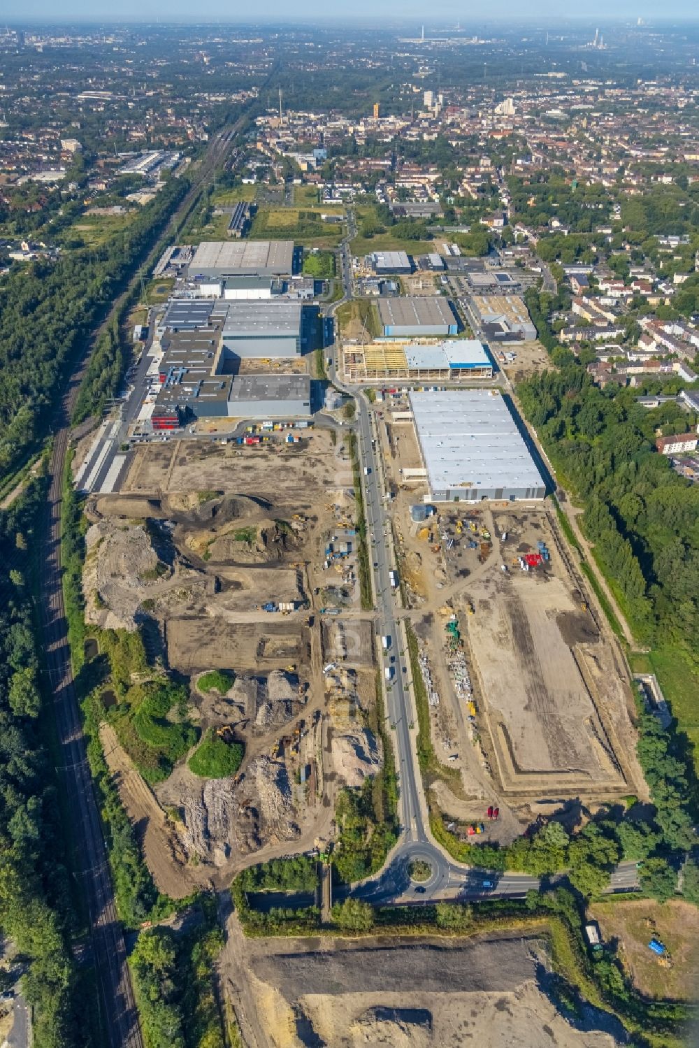 Luftbild Gelsenkirchen - Neubau- Baustelle Im Gewerbegebiet An Der ...