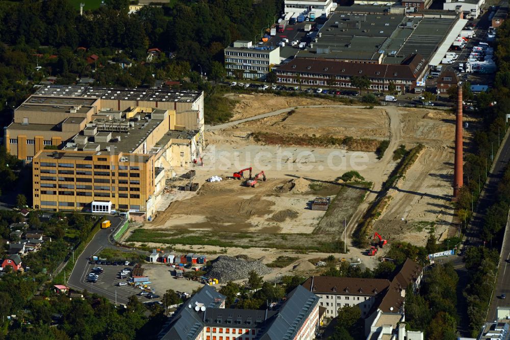 Berlin von oben - Neubau- Baustelle im Gewerbegebiet Gewerbehöfequartier Go West in Berlin, Deutschland