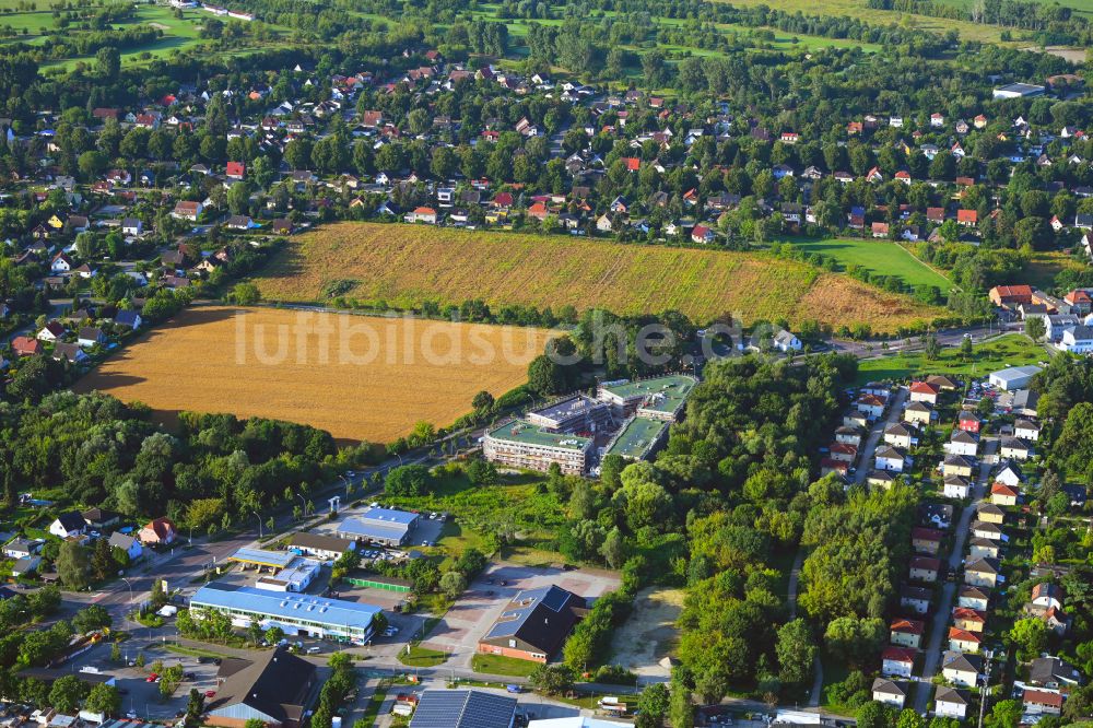 Luftbild Berlin - Neubau- Baustelle im Gewerbegebiet Karo Neun im Ortsteil Blankenburg in Berlin, Deutschland