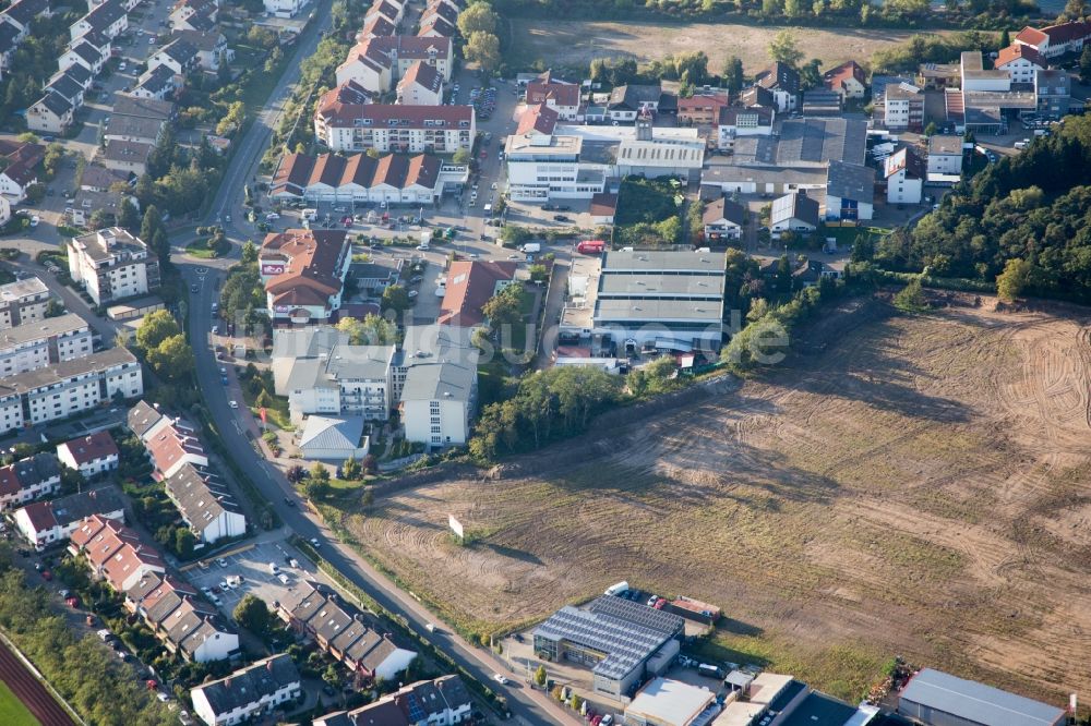 Brühl von oben - Neubau- Baustelle im Gewerbegebiet Schütte-Lanz-Park in Brühl im Bundesland Baden-Württemberg