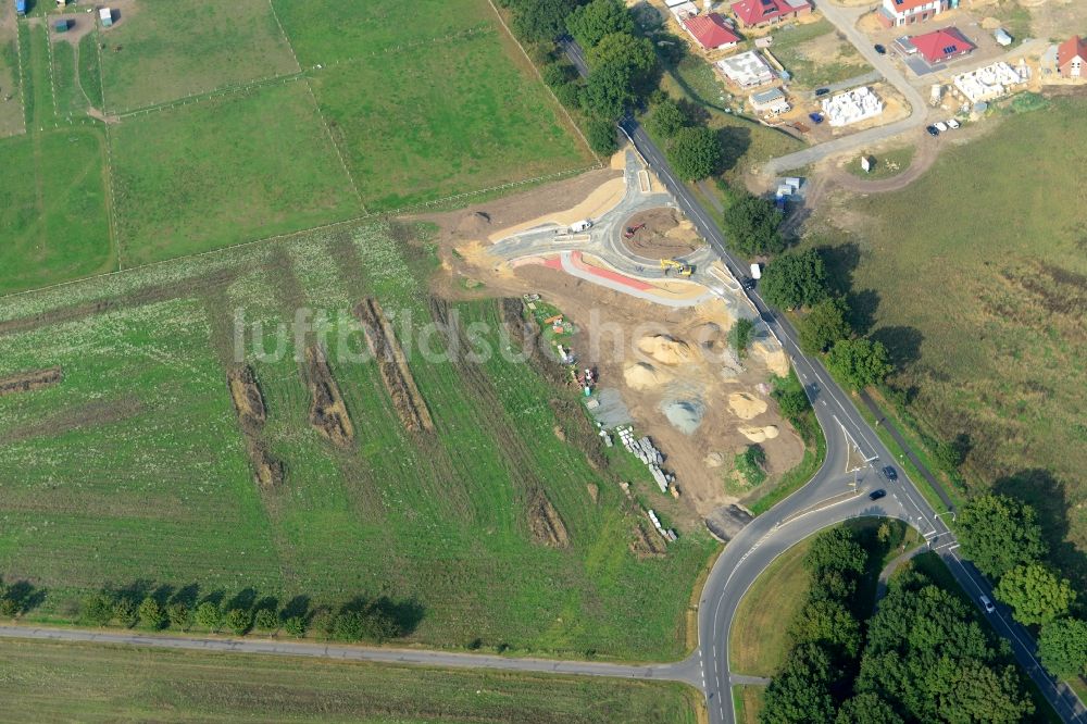 Luftbild Stade - Neubau- Baustelle Heidesiedlung Riensförde in Stade im Bundesland Niedersachsen, Deutschland