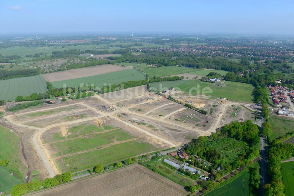 Stade von oben - Neubau- Baustelle Heidesiedlung Riensförde in Stade im Bundesland Niedersachsen, Deutschland