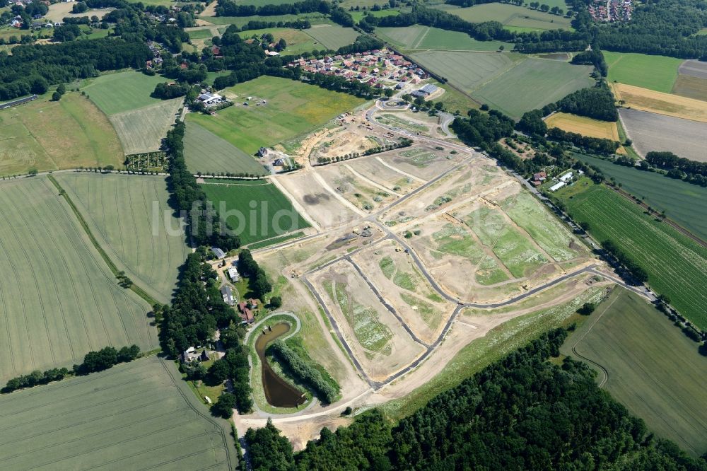 Luftbild Stade - Neubau- Baustelle Heidesiedlung Riensförde in Stade im Bundesland Niedersachsen, Deutschland