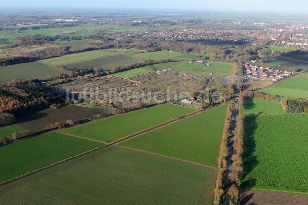 Luftbild Stade - Neubau- Baustelle Heidesiedlung Riensförde in Stade im Bundesland Niedersachsen, Deutschland