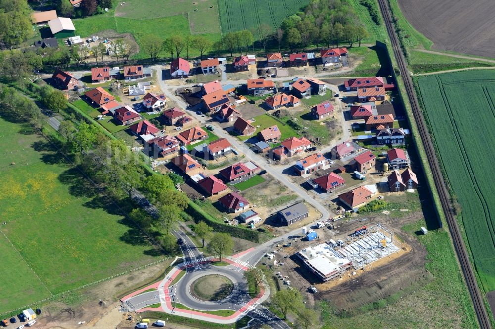 Luftbild Stade - Neubau- Baustelle Heidesiedlung Riensförde in Stade im Bundesland Niedersachsen, Deutschland