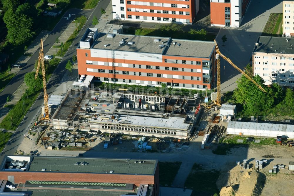 Rostock von oben - Neubau- Baustelle Instituts für Chemie an der Albert-Einstein-Straße in Rostock im Bundesland Mecklenburg-Vorpommern, Deutschland