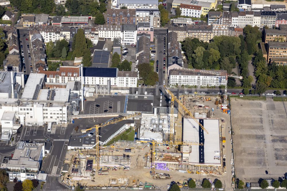 Aachen aus der Vogelperspektive: Neubau - Baustelle des Werksgelände in Aachen im Bundesland Nordrhein-Westfalen, Deutschland