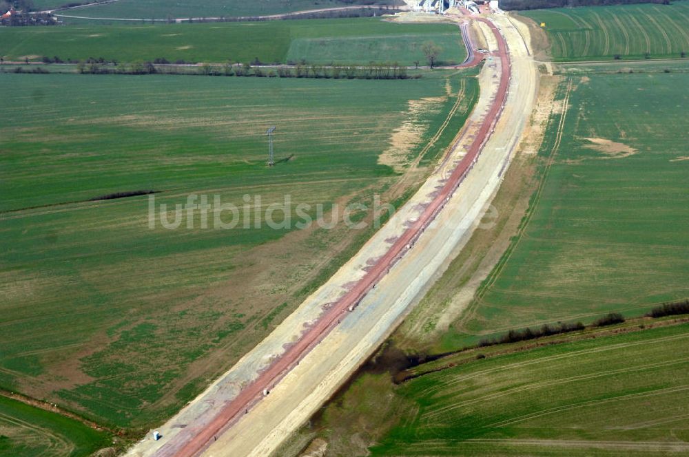 Hastrungsfeld von oben - Neubau A4 bei Hastrungsfeld Richtung Nesseltalbrücke