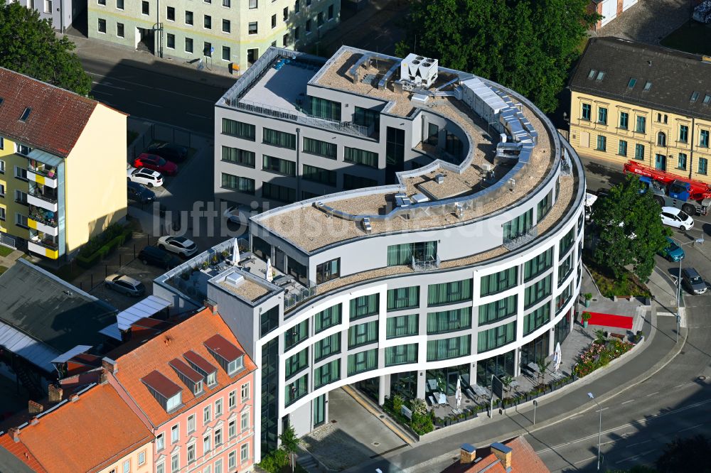 Luftbild Bernau - Neubau Bernauer Stadthotel in Bernau im Bundesland Brandenburg, Deutschland