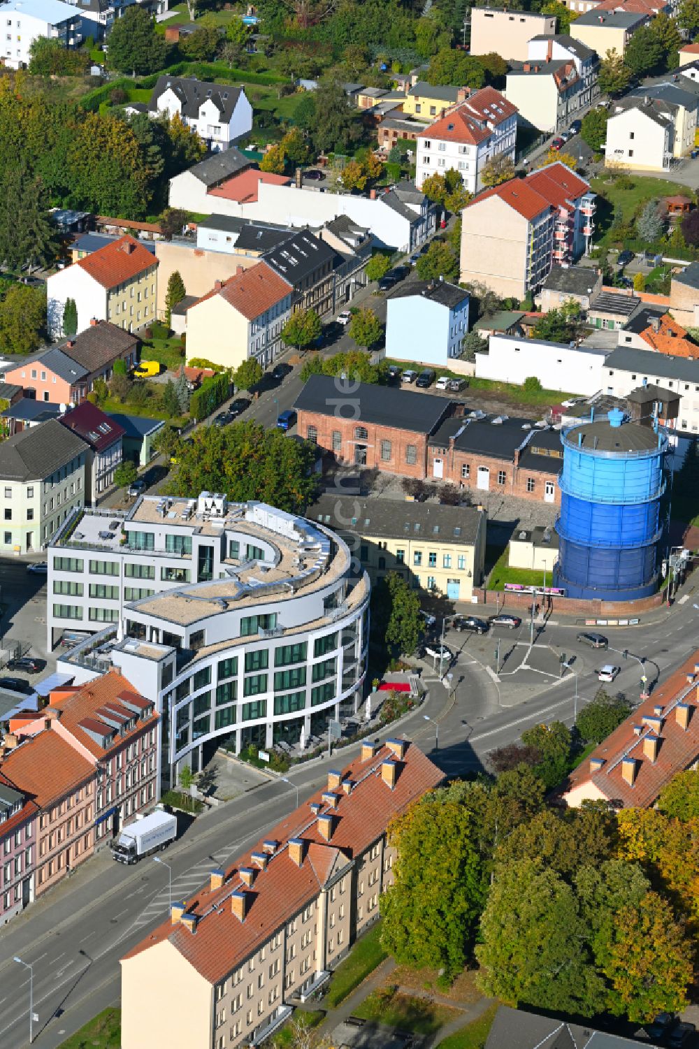 Luftaufnahme Bernau - Neubau Bernauer Stadthotel in Bernau im Bundesland Brandenburg, Deutschland