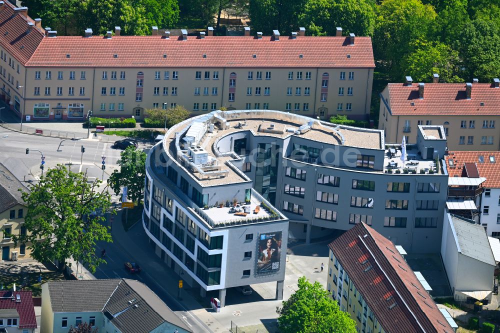 Bernau aus der Vogelperspektive: Neubau Bernauer Stadthotel in Bernau im Bundesland Brandenburg, Deutschland