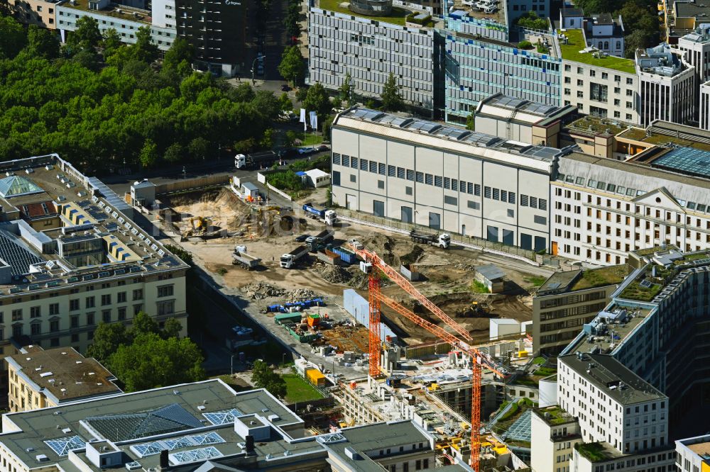 Luftaufnahme Berlin - Neubau eines Besucherzentrums am Verwaltungsgebäude der staatlichen Behörde Bundesrat in Berlin, Deutschland