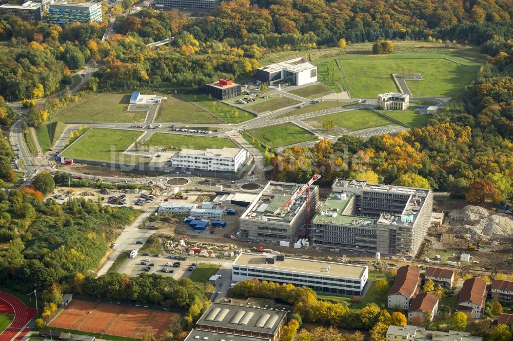 Bochum von oben - Neubau der BioMedizinPark Gesundheitscampus in Bochum Oesterende im Bundesland Nordrhein-Westfalen NRW