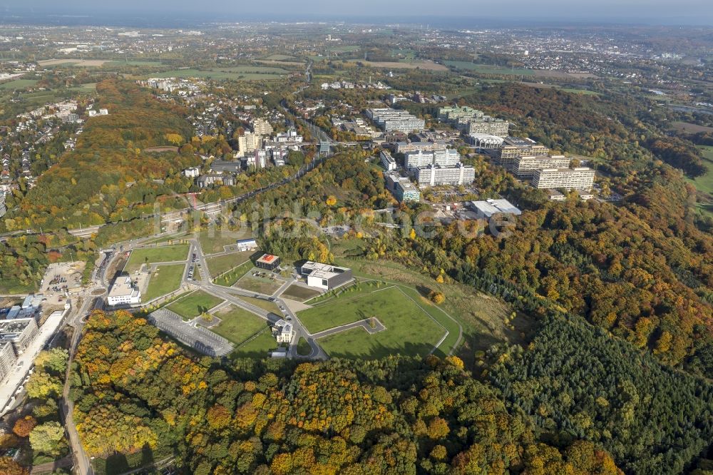 Luftaufnahme Bochum - Neubau der BioMedizinPark Gesundheitscampus in Bochum Oesterende im Bundesland Nordrhein-Westfalen NRW