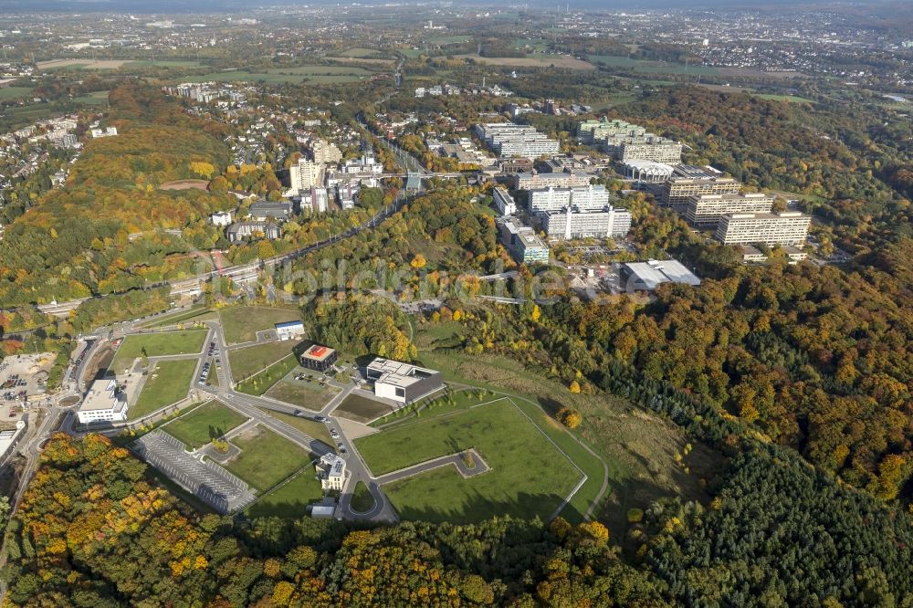 Bochum aus der Vogelperspektive: Neubau der BioMedizinPark Gesundheitscampus in Bochum Oesterende im Bundesland Nordrhein-Westfalen NRW