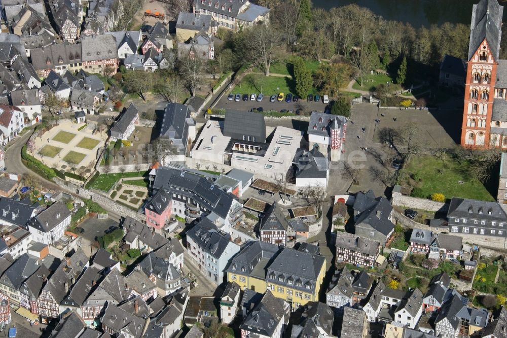 Limburg an der Lahn von oben - Neubau der bischöflichen Residenz am Limburger Dom in Limburg im Bundesland Hessen