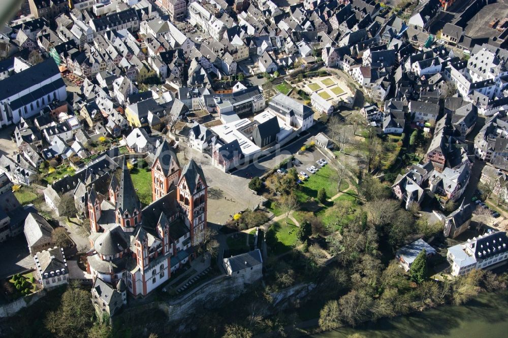 Luftaufnahme Limburg an der Lahn - Neubau der bischöflichen Residenz am Limburger Dom in Limburg im Bundesland Hessen