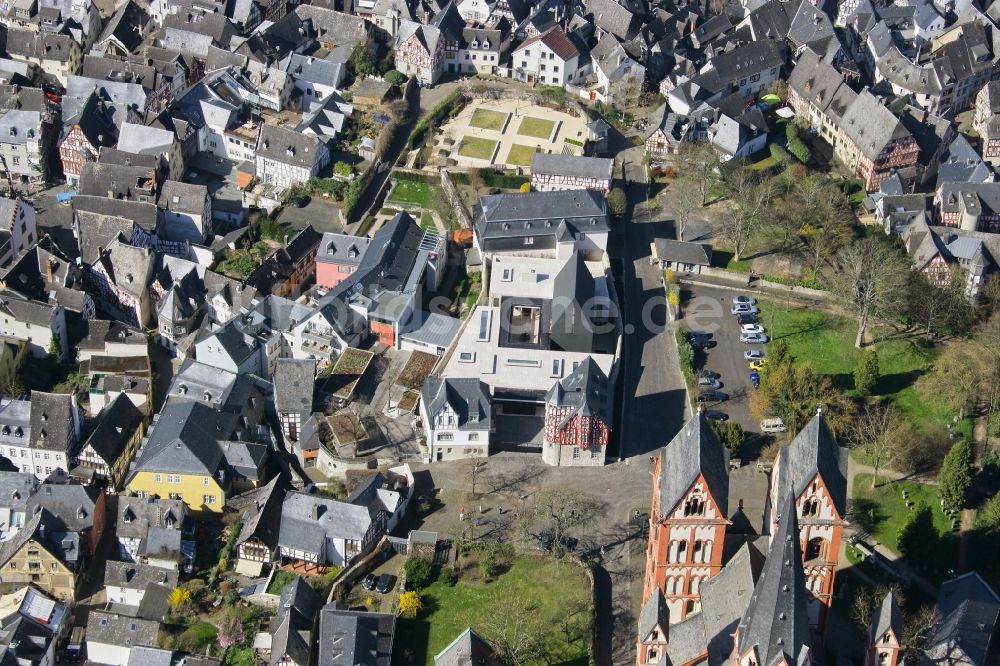 Limburg an der Lahn von oben - Neubau der bischöflichen Residenz am Limburger Dom in Limburg im Bundesland Hessen