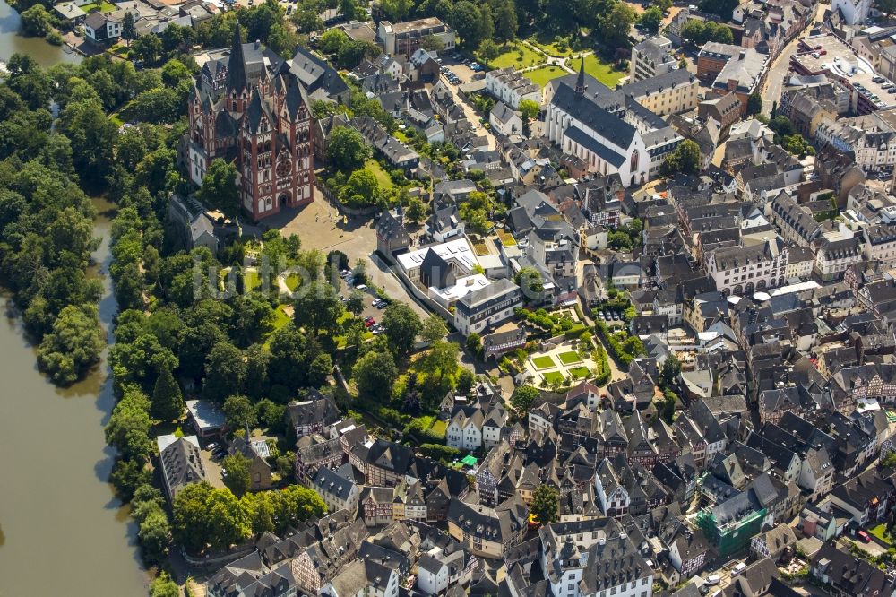 Limburg an der Lahn aus der Vogelperspektive: Neubau des Bischofssitzes am Domplatz in Limburg an der Lahn im Bundesland Hessen