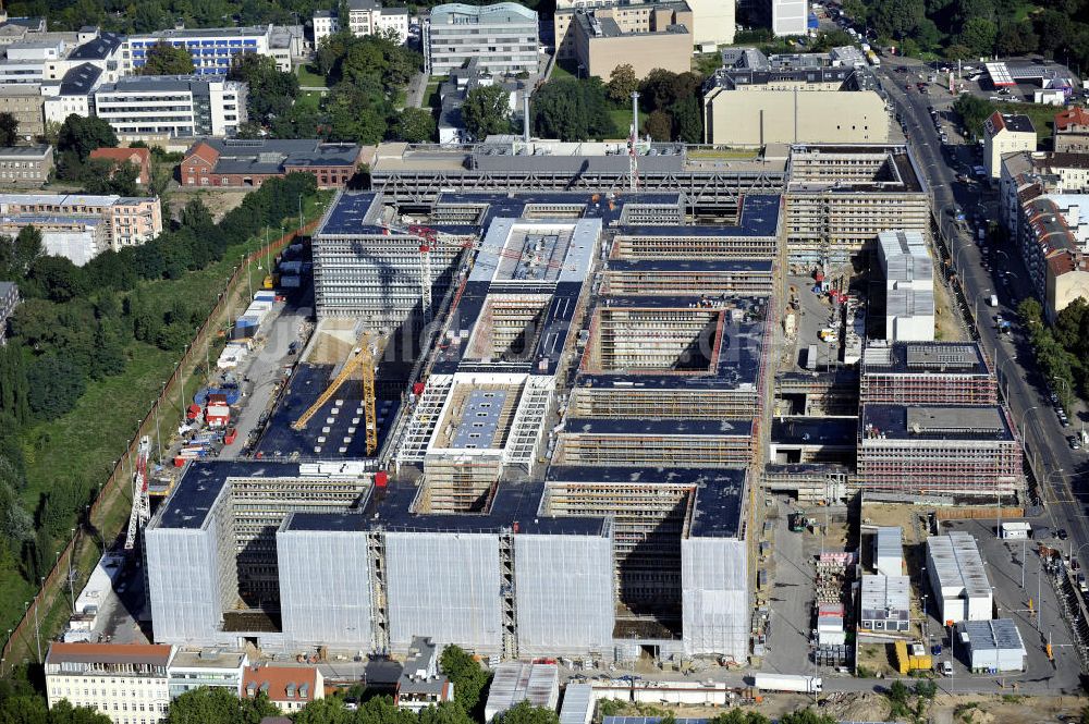 Berlin von oben - Neubau der BND-Zentrale in Berlin-Mitte