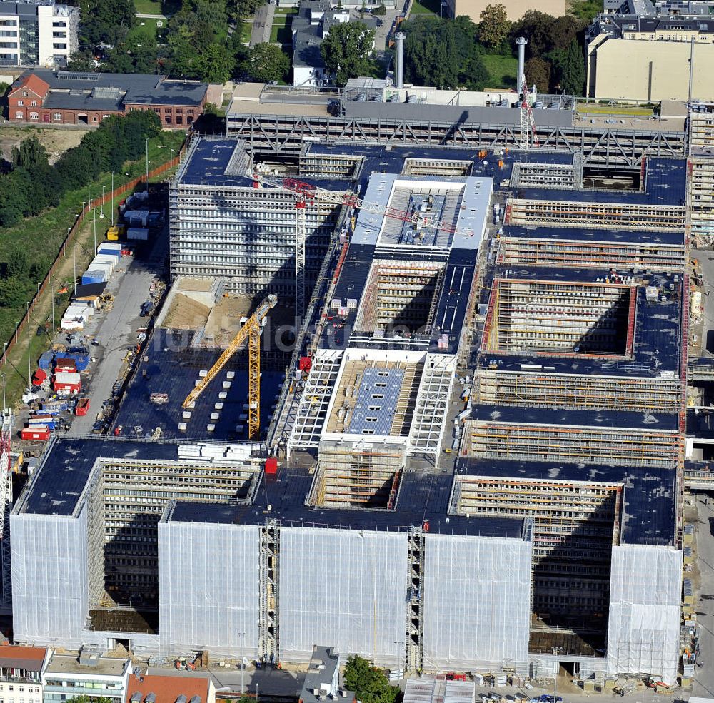 Berlin aus der Vogelperspektive: Neubau der BND-Zentrale in Berlin-Mitte