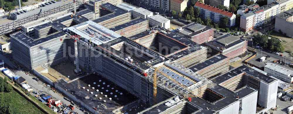 Berlin von oben - Neubau der BND-Zentrale in Berlin-Mitte