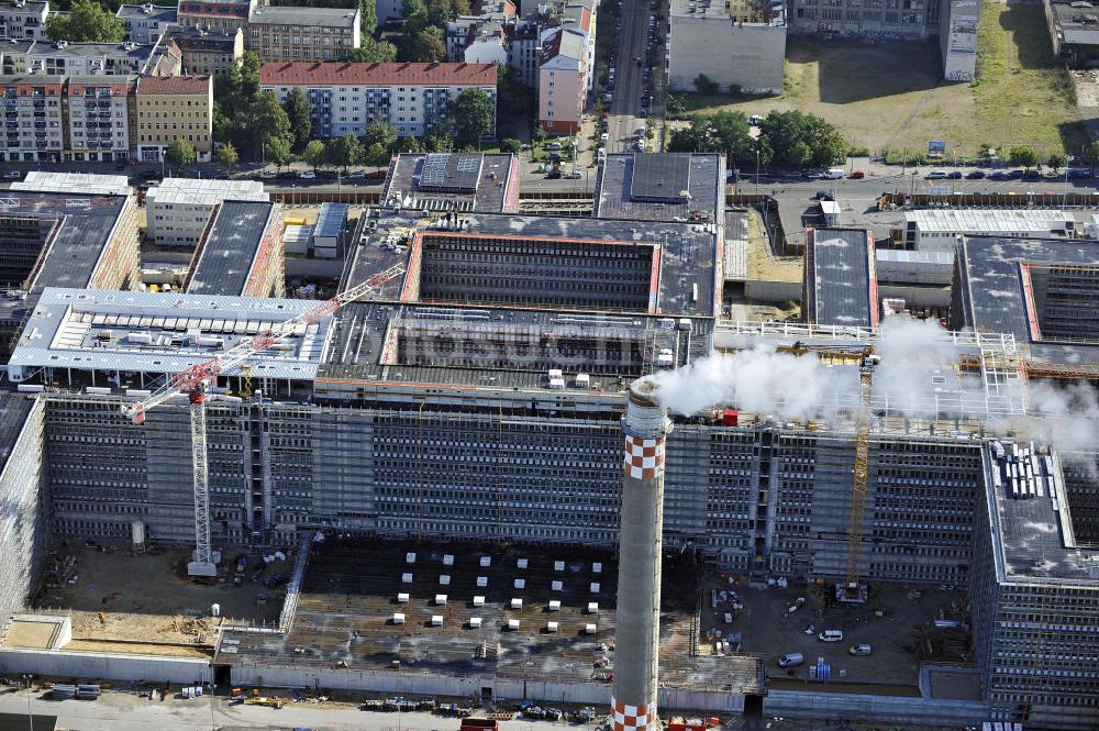 Luftbild Berlin - Neubau der BND-Zentrale in Berlin-Mitte