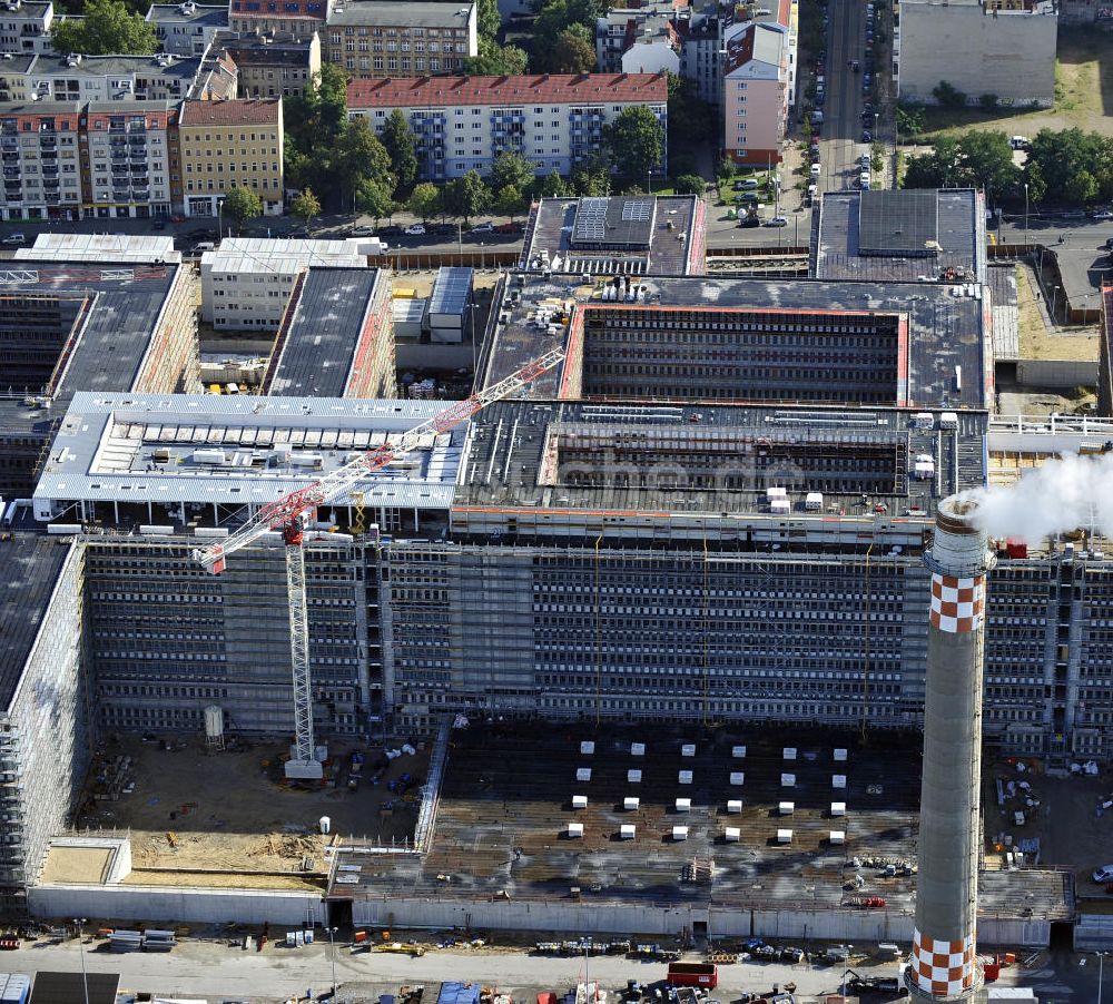 Luftaufnahme Berlin - Neubau der BND-Zentrale in Berlin-Mitte