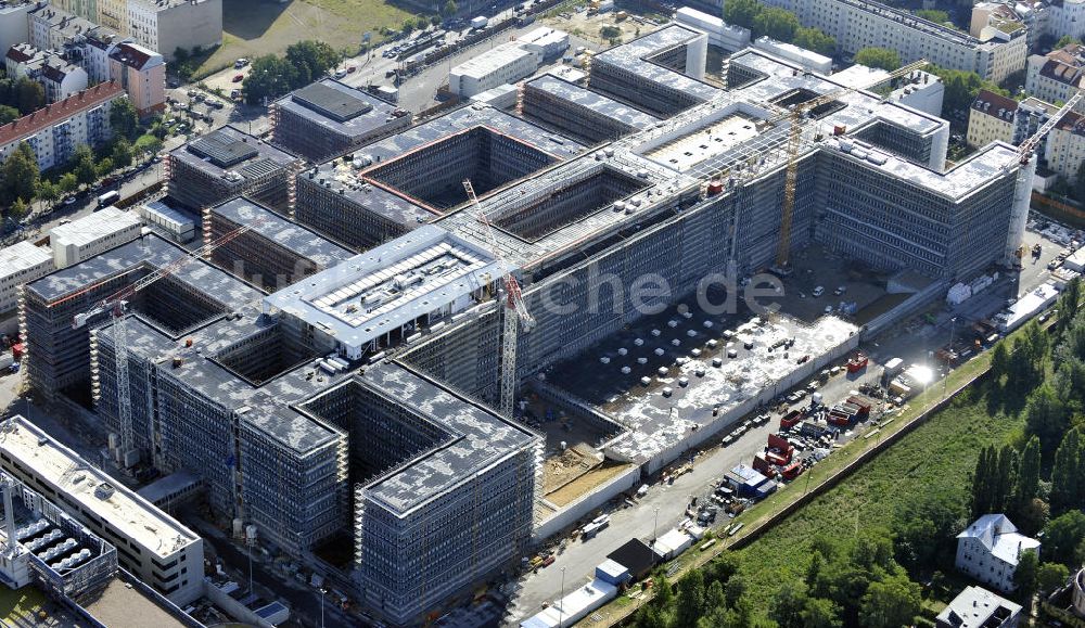 Berlin von oben - Neubau der BND-Zentrale in Berlin-Mitte