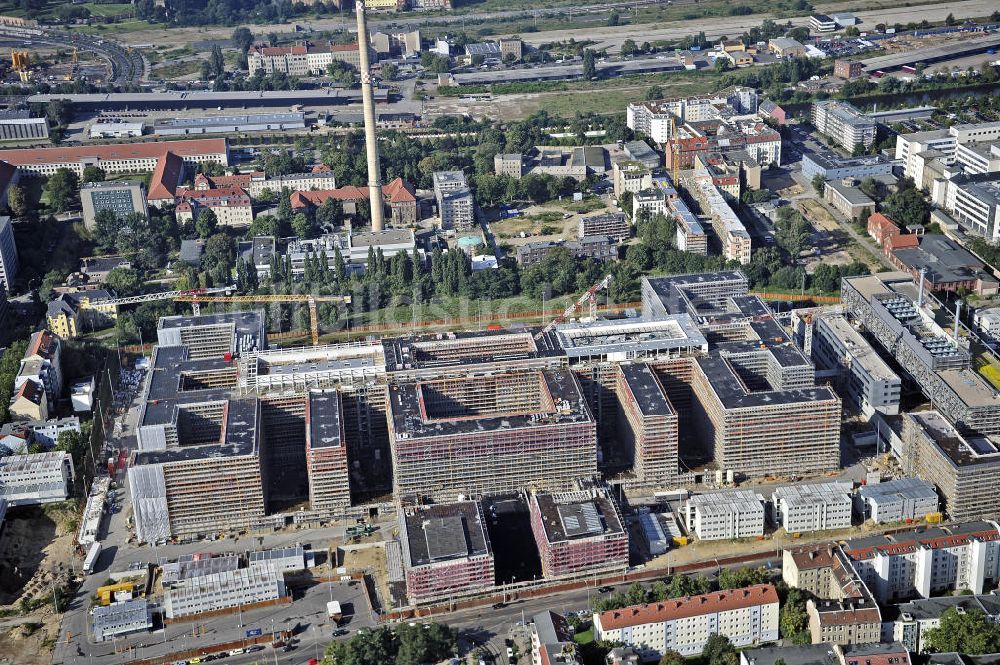 Luftbild Berlin - Neubau der BND-Zentrale in Berlin-Mitte