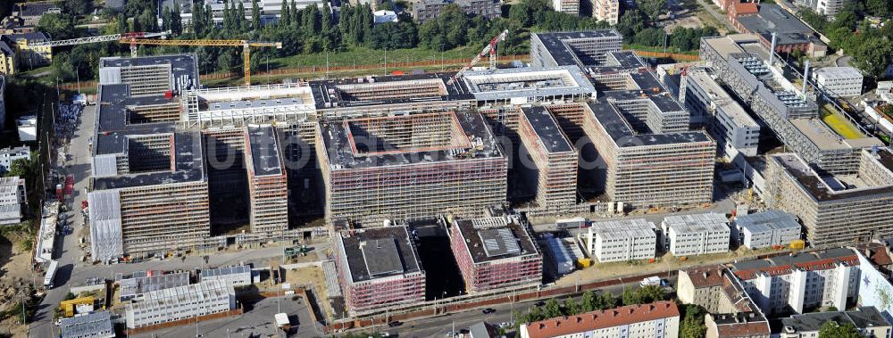 Luftaufnahme Berlin - Neubau der BND-Zentrale in Berlin-Mitte