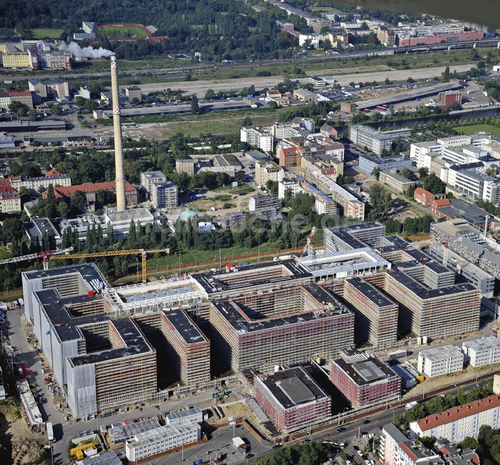 Berlin von oben - Neubau der BND-Zentrale in Berlin-Mitte