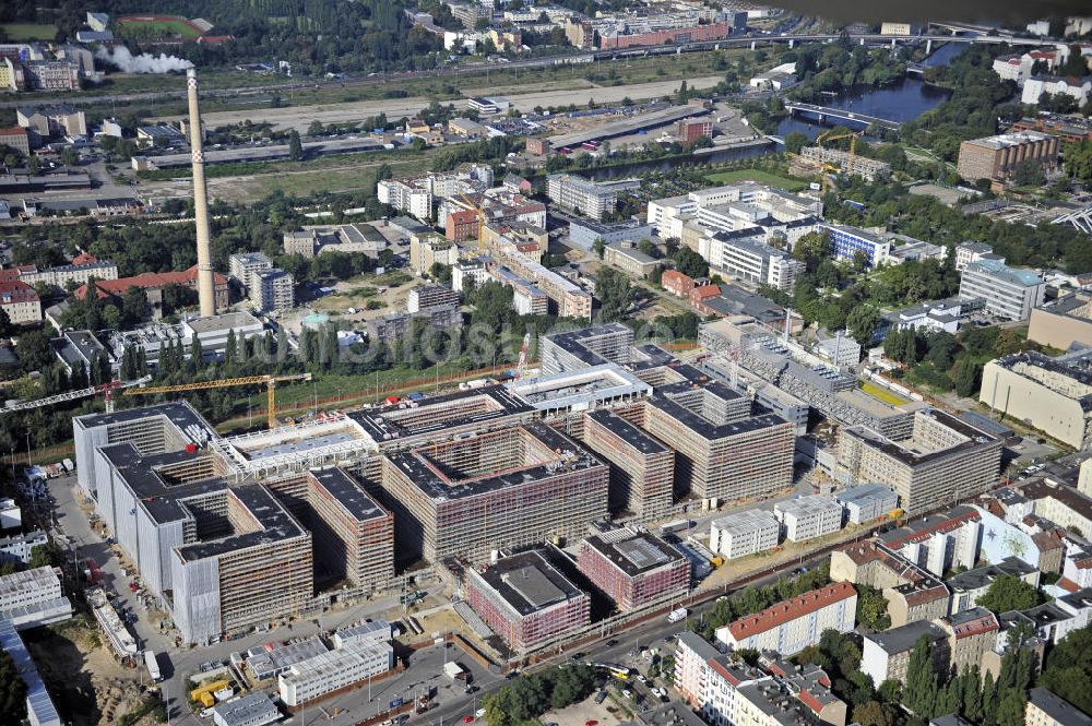 Berlin aus der Vogelperspektive: Neubau der BND-Zentrale in Berlin-Mitte