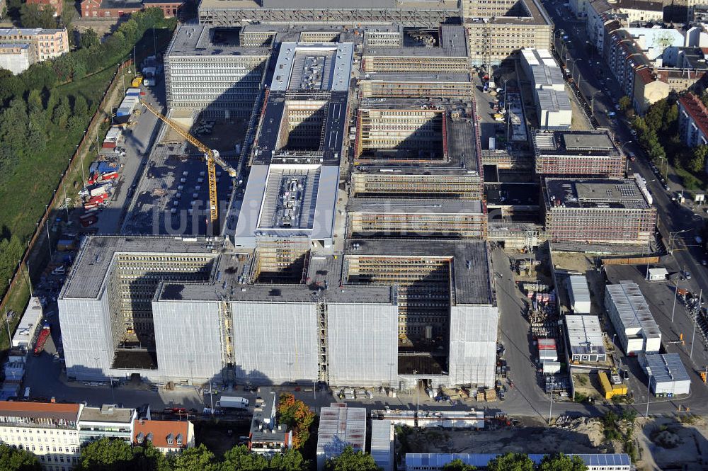 Berlin aus der Vogelperspektive: Neubau der BND-Zentrale in Berlin-Mitte