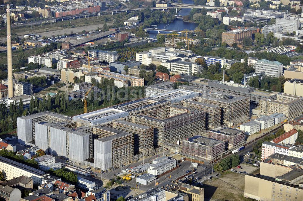 Luftbild Berlin - Neubau der BND-Zentrale in Berlin-Mitte