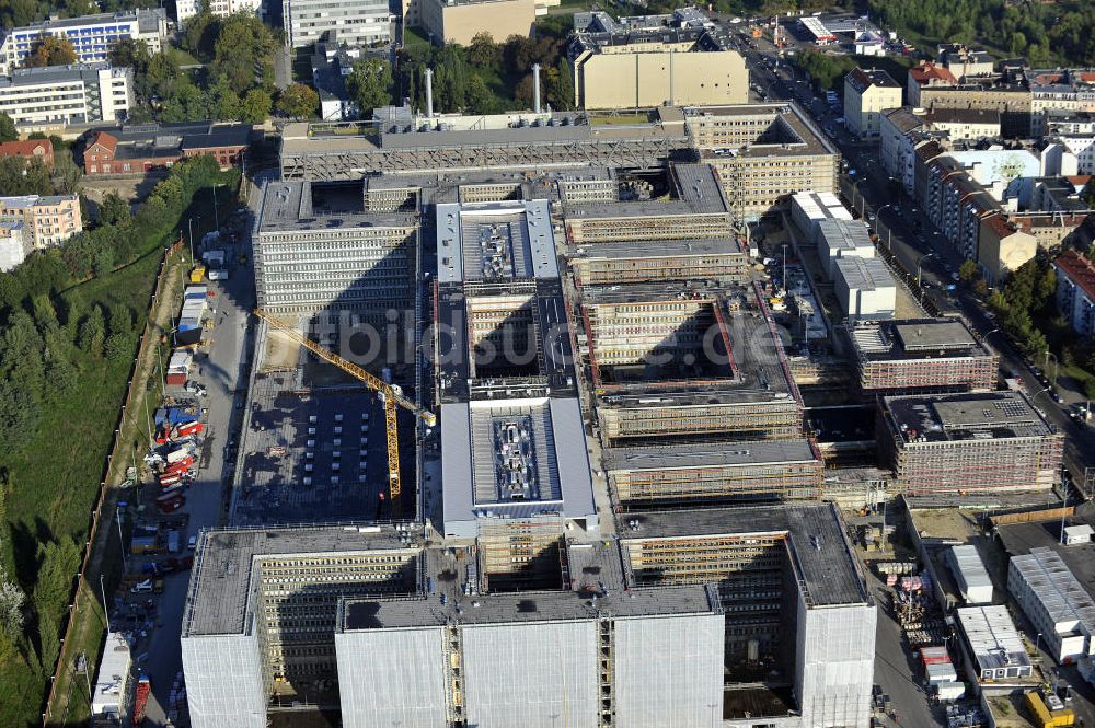 Luftaufnahme Berlin - Neubau der BND-Zentrale in Berlin-Mitte