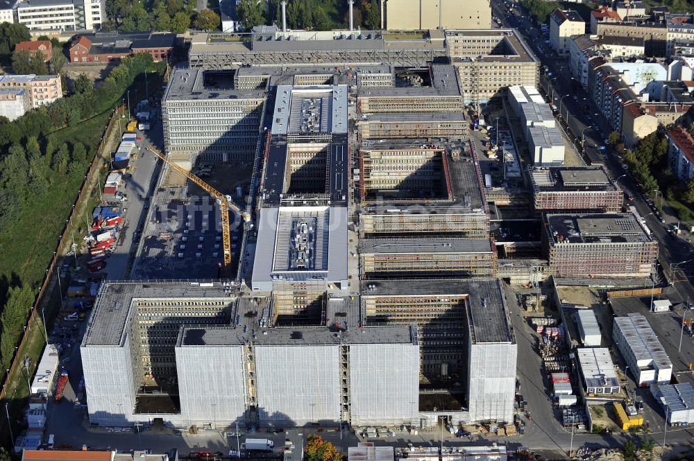 Berlin aus der Vogelperspektive: Neubau der BND-Zentrale in Berlin-Mitte