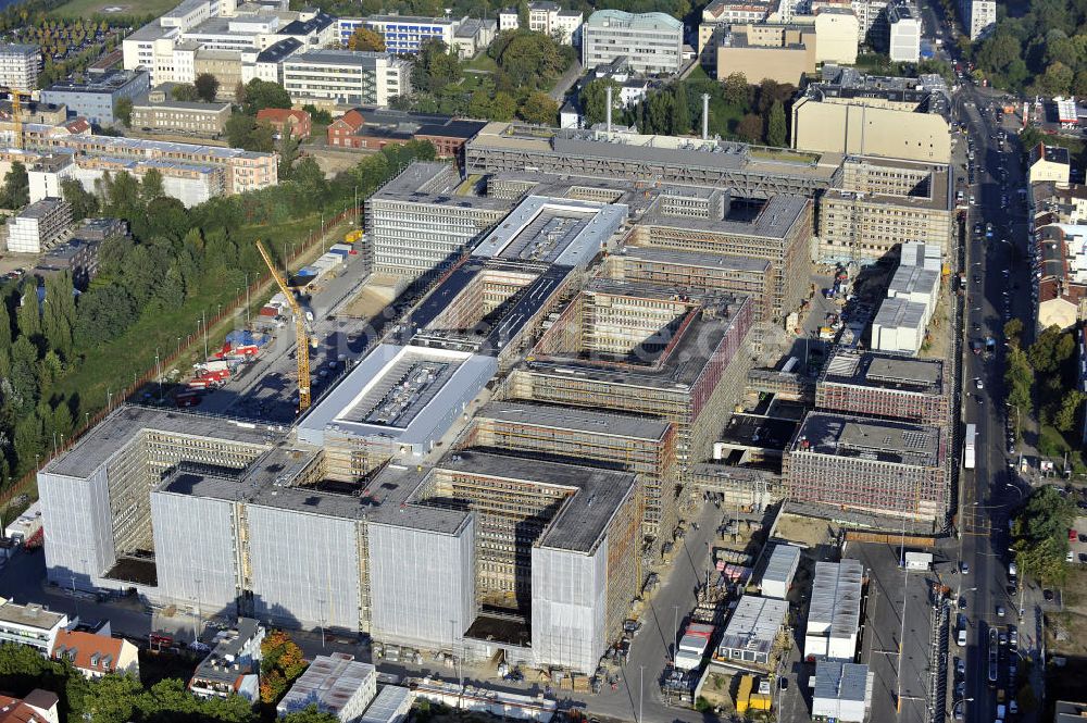 Luftbild Berlin - Neubau der BND-Zentrale in Berlin-Mitte