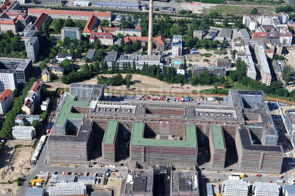 Berlin Mitte von oben - Neubau der BND-Zentrale in Berlin-Mitte an der Chausseestraße